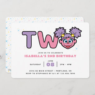 Sesame Street   Abby Cadabby 2nd Birthday Invitation