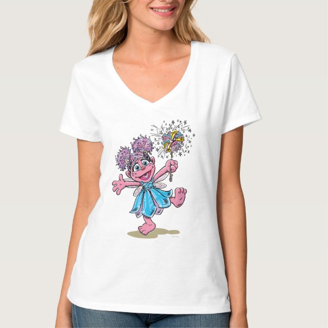 Sesame Street Abby Cadabby Retro Art T-Shirt (Front)