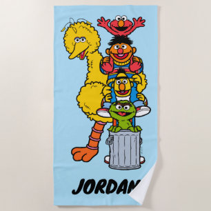 Sesame Street   Add Your Name Beach Towel