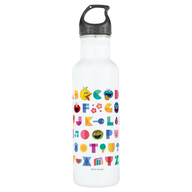 Sesame Street Alphabet 710 Ml Water Bottle (Front)