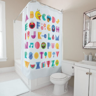 Sesame Street Alphabet Shower Curtain