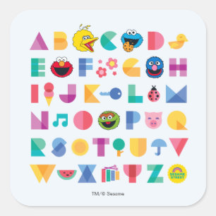 Sesame Street Alphabet Square Sticker