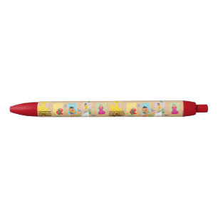 Sesame Street Apartment Windows Pattern Blue Ink Pen