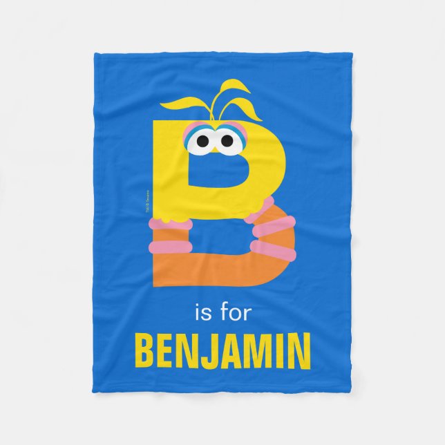 Sesame Street | B is for Big Bird Fleece Blanket (Front)