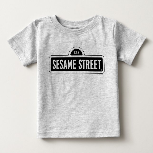 Sesame Street | B&W Logo Baby T-Shirt (Front)