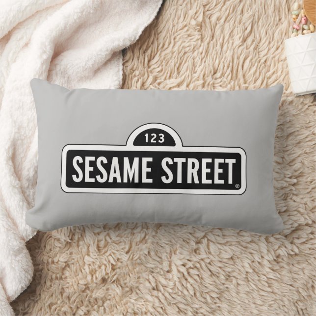 Sesame Street | B&W Logo Lumbar Cushion (Blanket)