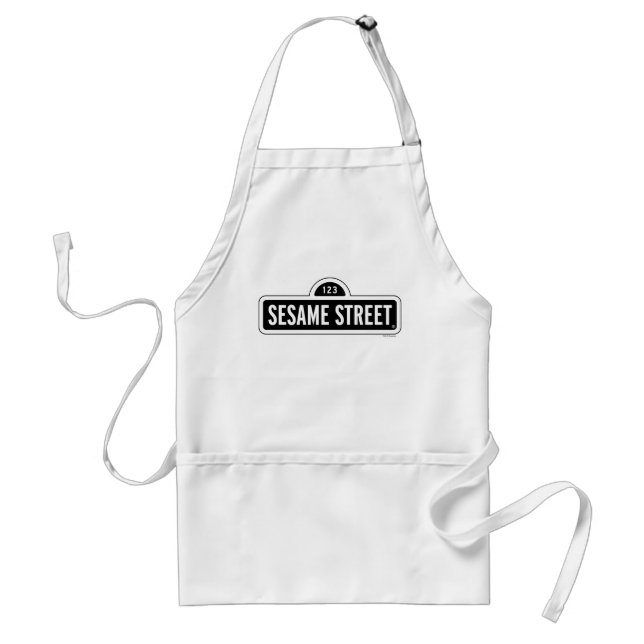 Sesame Street | B&W Logo Standard Apron (Front)