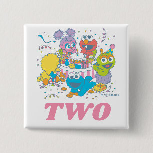 Sesame Street   Baby's 2nd Birthday 15 Cm Square Badge