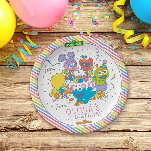 Sesame Street | Baby's First Birthday Paper Plate (Creator Uploaded)