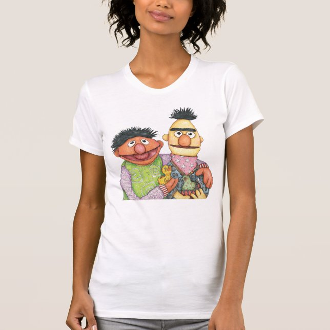 Sesame Street Bert and Ernie Watercolor T-Shirt (Front)