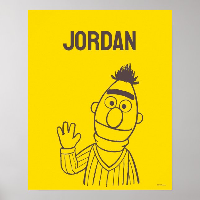 Sesame Street | Bert Bright | Add Your Name Poster (Front)