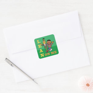 Sesame Street   Bert & Ernie Lean on Me Square Sticker
