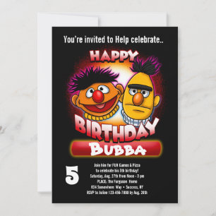 Sesame Street   Bert & Ernie Themed Birthday - TM/ Invitation