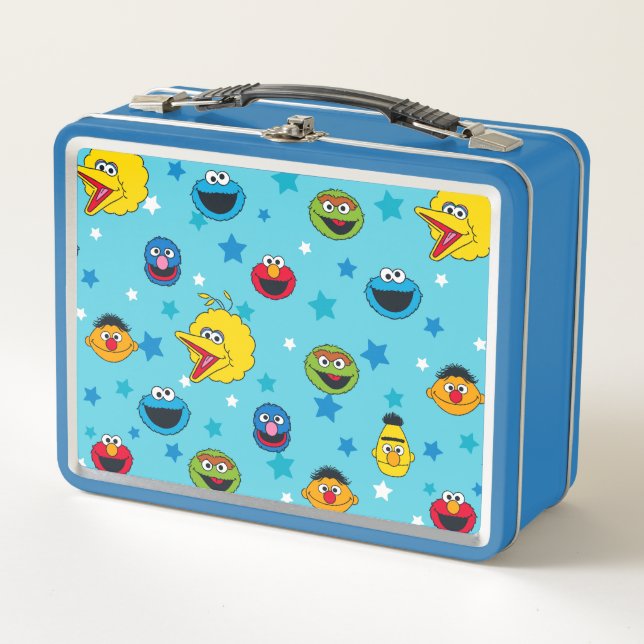 Sesame Street | Best Friends Star Pattern Metal Lunch Box (Front)