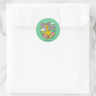 Sesame Street   Best Yellow Bird Pals Classic Round Sticker