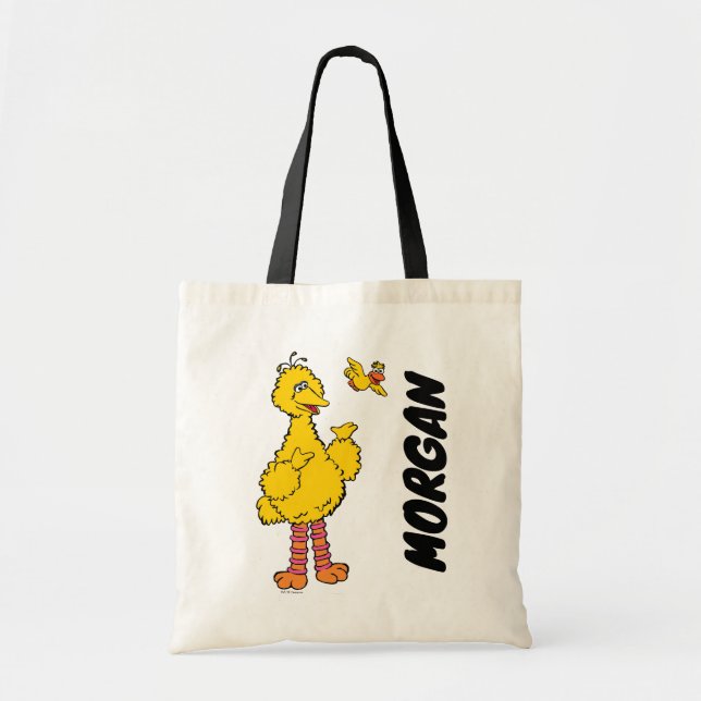 Sesame Street | Big Bird & Little Bird | Add Name Tote Bag (Front)