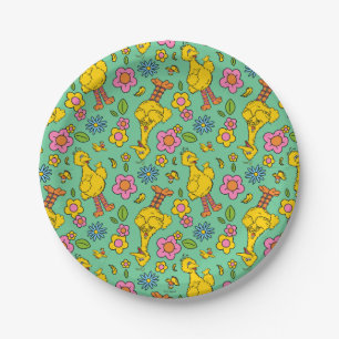 Sesame Street   Big Bird & Little Bird Pattern Paper Plate