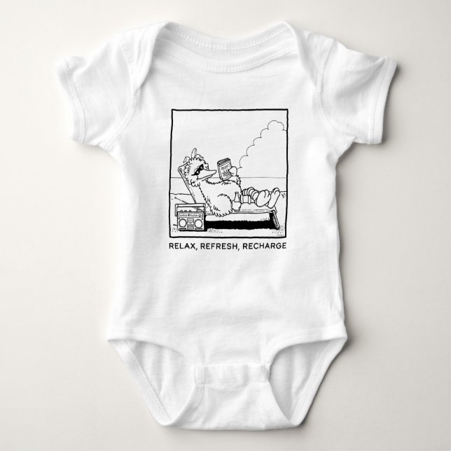 Sesame Street | Big Bird Relax Refresh Recharge Baby Bodysuit (Front)