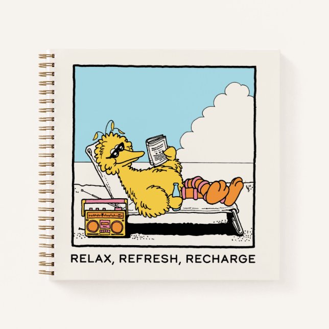 Sesame Street | Big Bird Relax Refresh Recharge Notebook (Front)