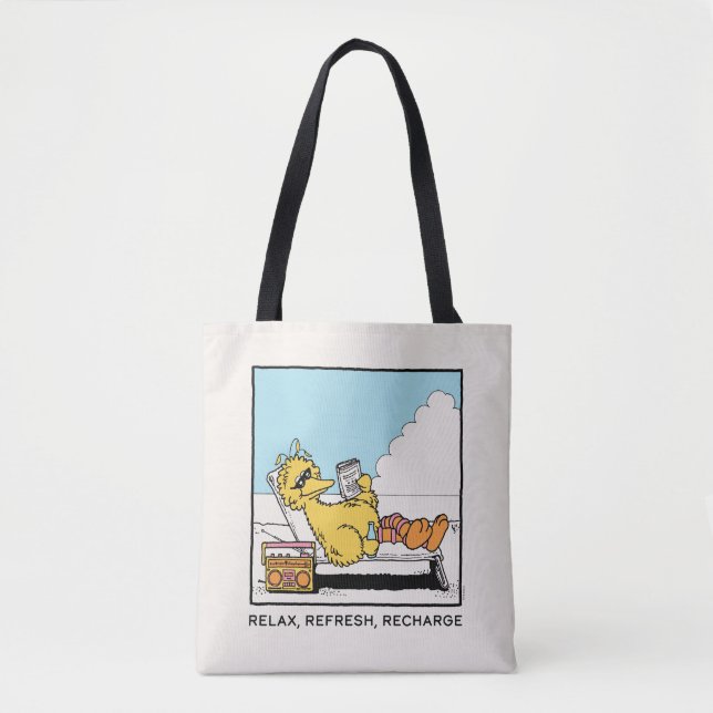 Sesame Street | Big Bird Relax Refresh Recharge Tote Bag (Front)