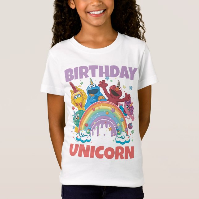 Sesame Street Birthday Unicorn T-Shirt (Front)