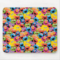 Sesame Street Character Faces Pattern