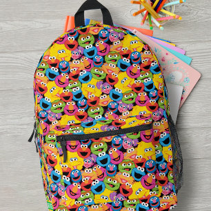 Sesame Street Character Faces Pattern Printed Backpack