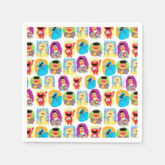 Sesame Street Character Fun & Colourful Pattern Napkin
