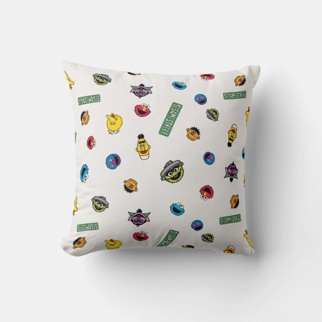 Sesame Street Character Pattern Cushion (Front)