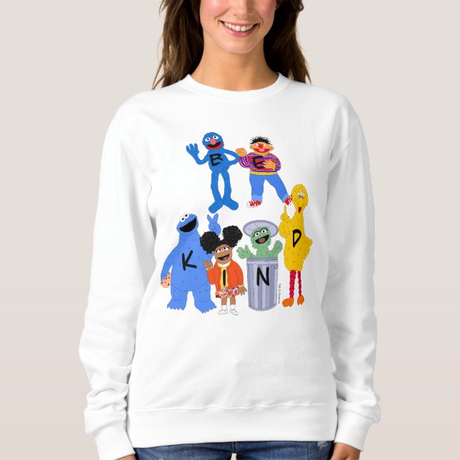 Sesame Street Characters | Be Kind - Sign Language Sweatshirt (Front)