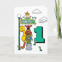 Sesame Street Characters Birthday Card