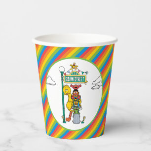 Sesame Street Characters & Street Sign Birthday Pa Paper Cups