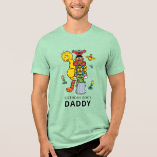 Sesame Street Characters & Street Sign Birthday Tr Tri-Blend Shirt