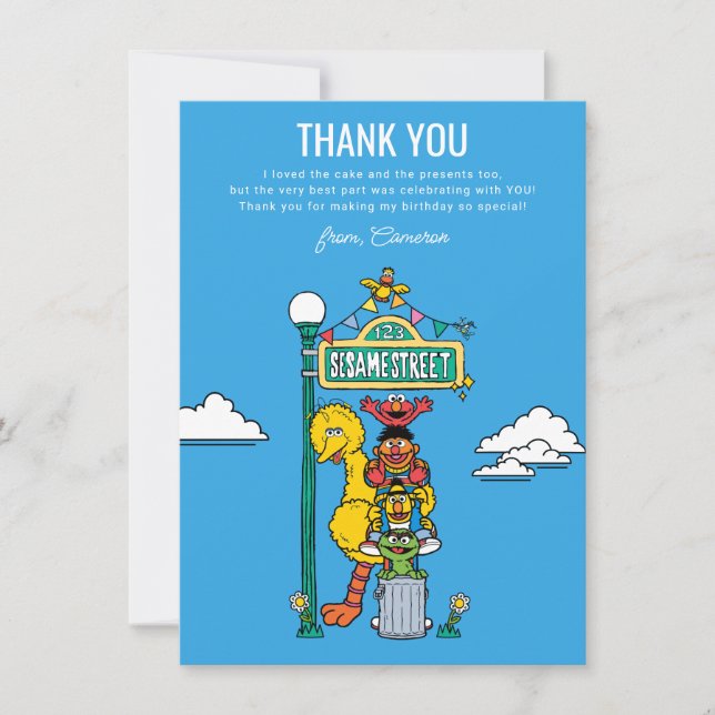 Sesame Street Characters & Street Sign Thank You C (Front)