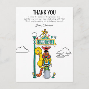Sesame Street Characters & Street Sign Thank You P Postcard