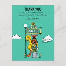 Sesame Street Characters & Street Sign Thank You P