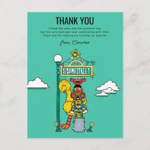 Sesame Street Characters & Street Sign Thank You P Postcard
