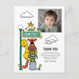 Sesame Street Characters & Street Sign Thank You P Postcard