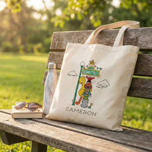 Sesame Street Characters & Street Sign Tote Bag