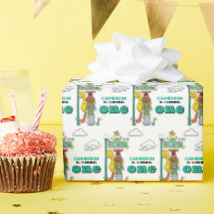 Sesame Street Characters & Street Sign Wrapping Paper