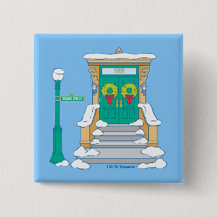 Sesame Street   Christmas Doorstep 15 Cm Square Badge