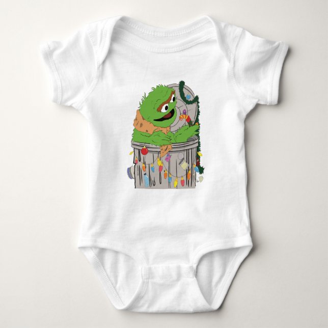 Sesame Street | Christmas Oscar the Grouch Baby Bodysuit (Front)