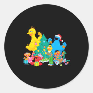 Sesame Street Christmas Pals  Classic Round Sticker