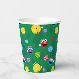 Sesame Street Christmas Tree Pattern Paper Cups