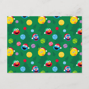 Sesame Street Christmas Tree Pattern Postcard