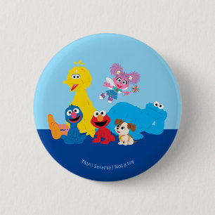 Sesame Street   Colourful Sesame Street Pals 6 Cm Round Badge