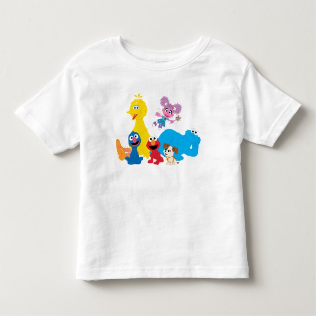 Sesame Street | Colourful Sesame Street Pals Toddler T-Shirt (Front)