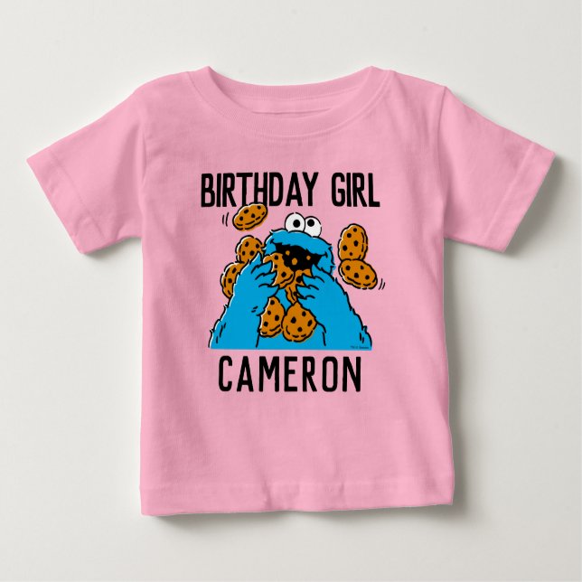 Sesame Street | Cookie Monster 1st Birthday Baby T-Shirt (Front)
