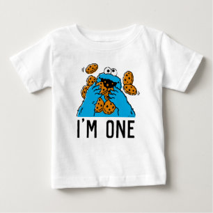 Sesame Street   Cookie Monster 1st Birthday Baby T T-Shirt