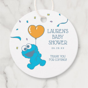 Sesame Street   Cookie Monster Baby Shower Favour Tags